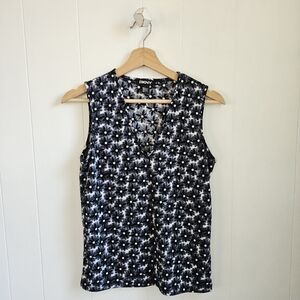 ☆ DKNY Floral V-neck Tank